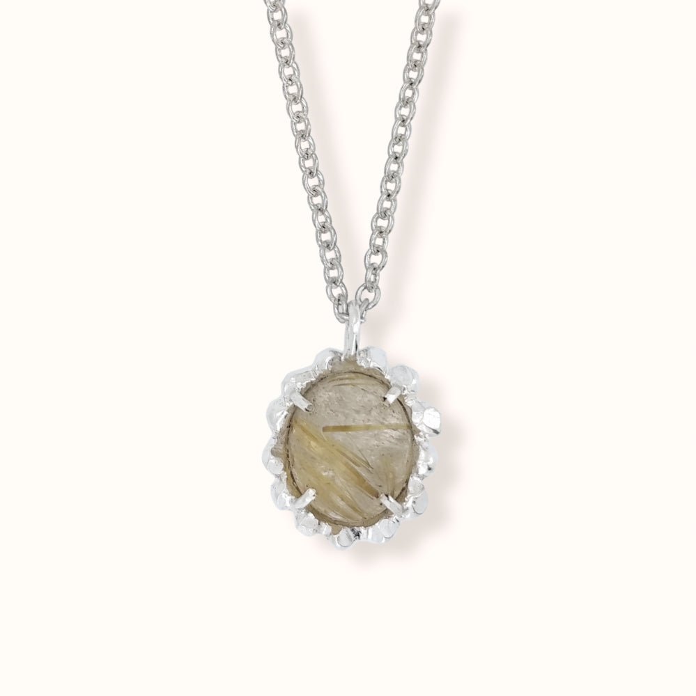 Collana Roccia con Quarzo rutilato - Grete Schieder - art and jewelry