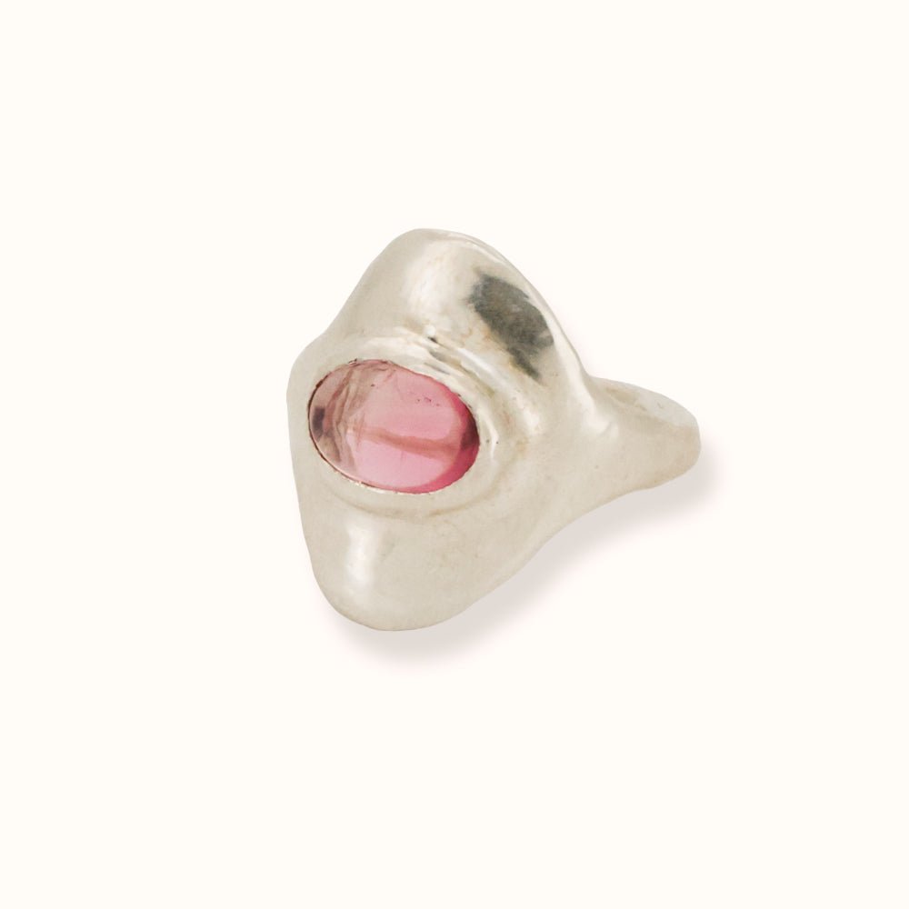 Anello con tormalina rosa - Grete Schieder - art and jewelry