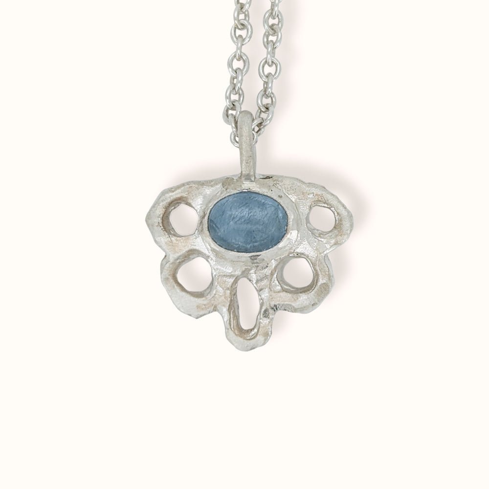 Collana acquamarina fiore - Grete Schieder - art and jewelry