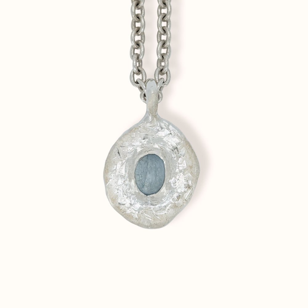 Collana con ciondolo grande acquamarina - Grete Schieder - art and jewelry