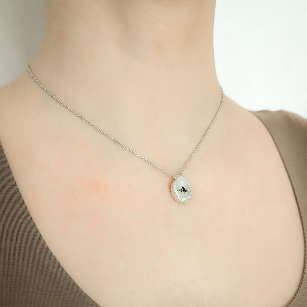 Collana con quarzo dendritico - Grete Schieder - art and jewelry