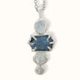 Collana equilibrio con cianite e labradoriti bianche - Grete Schieder - art and jewelry