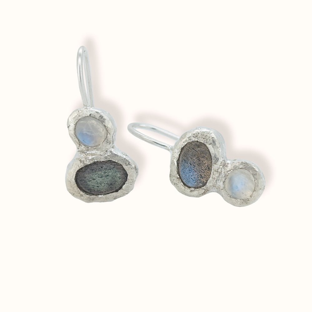 Orecchini con labradoriti - Grete Schieder - art and jewelry