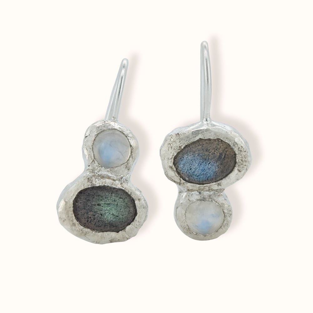 Orecchini con labradoriti - Grete Schieder - art and jewelry