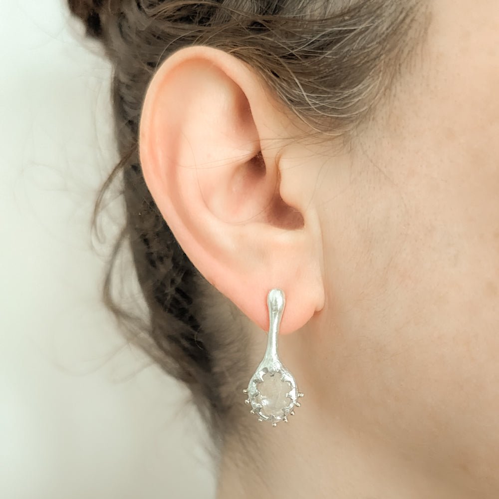 Orecchini con morganiti - Grete Schieder - art and jewelry