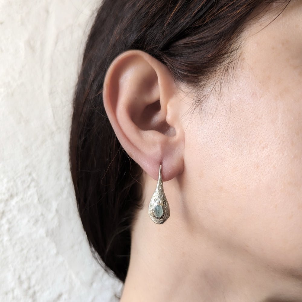 Orecchini pendenti acquamarina - Grete Schieder - art and jewelry