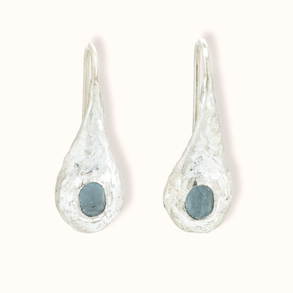 Orecchini pendenti acquamarina - Grete Schieder - art and jewelry